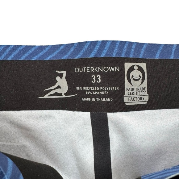 Outerknown Blue and White Board Shorts Quick-Dry Swimwear Men’s 33 - Picture 3 of 9